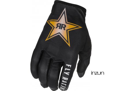 rukavice LITE ROCKSTAR, FLY RACING - USA (černá/žlutá/bílá)