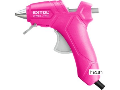 Tavná pistole 25 W, na tyčinky 7,2 mm, růžová - EXTOL LADY EX422003