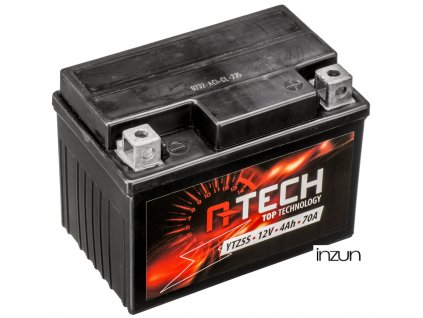 baterie 12V, YTX4L/YTZ5S, 4Ah, 70A, bezúdržbová GEL technologie, 113x70x85, A-TECH (aktivovaná ve výrobě)