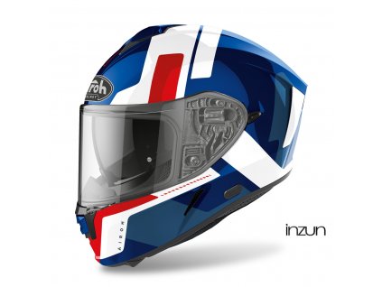 přilba SPARK Shogun, AIROH (lesklá modrá/červená) 2023 (Velikost XXL)