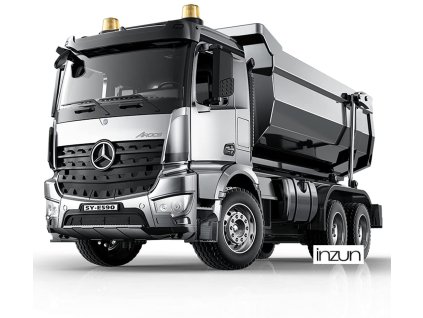 S-idee Mercedes-Benz Arocs RC kovový sklápěč, 1:20, 4WD, šedý