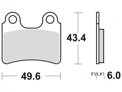 brzdové destičky, BRAKING (semi-metalická směs SM1) 2 ks v balení