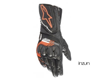 rukavice SP-8, ALPINESTARS (černá/červená fluo) 2026 (Velikost S)