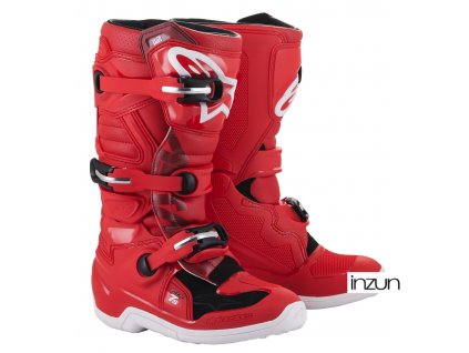 boty TECH 7 S, ALPINESTARS, dětské (červená) 2026 (Velikost 37)