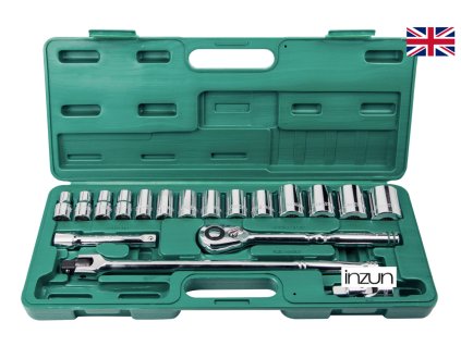 Gola sada 1/2", 12hranné palcové hlavice, 18 kusů - JONNESWAY S05H4219S