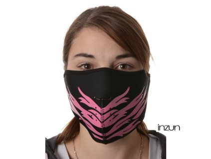 maska neoprenová Pink Feather, EMERZE (černá/růžová)