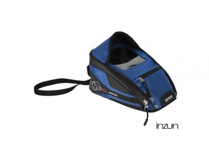 tankbag na motocykl M2R, OXFORD (černý/modrý, s magnetickou základnou, objem 2 l)
