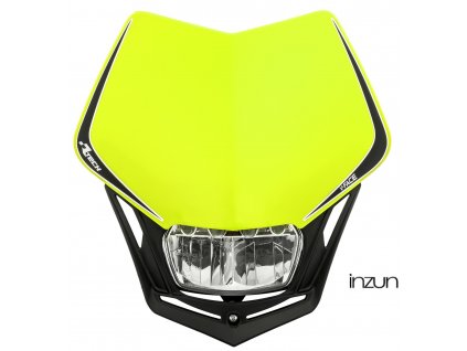 UNI přední maska včetně světla V-Face FULL LED, RTECH (neon žlutá/černá)
