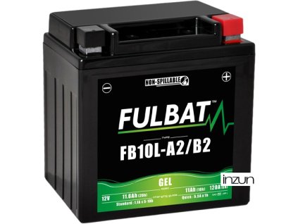 baterie 12V, FB10L-A2/B2 GEL, 12V, 11Ah, 120A, bezúdržbová GEL technologie 133x90x145 FULBAT (aktivovaná ve výrobě)