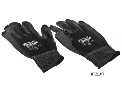 Pracovní rukavice nylon černé (sada 12 párů)