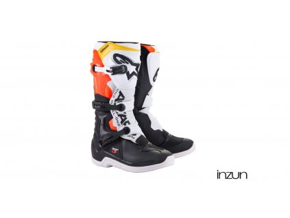 boty TECH 3, ALPINESTARS (černá/bílá/červená/žlutá fluo)