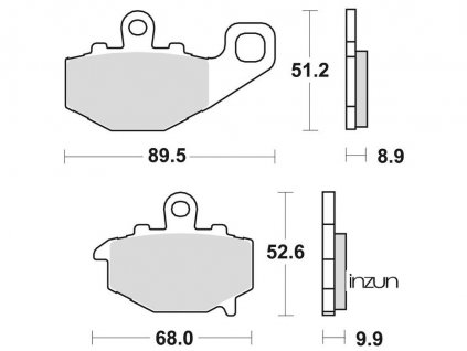 brzdové destičky, BRAKING (semi-metalická směs SM1) 2 ks v balení