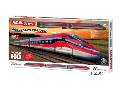 reel toys frecciarossa 1000 licencovany vlak v meritku h0 na baterie vlak 91cm draha 5m