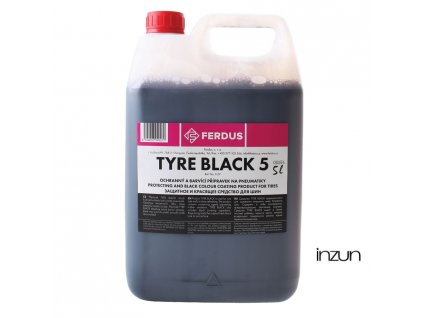 Ochranný a barvicí přípravek na pneumatiky- oživovač, černá barva na pneu TYRE BLACK5, 5 l