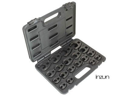Klíče ploché otevřené, 3/8" a 1/2", rozměry 8-27 mm, sada 19 ks - ASTA