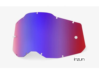 plexi Racecraft 2/Accuri 2/Strata 2, 100% - USA (modro červené chrom, Anti-fog)