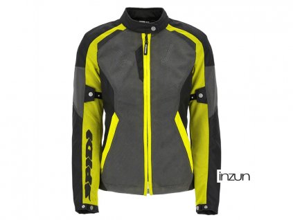 bunda TEK NET LADY, SPIDI, dámská (černá/šedá/žlutá fluo) (Velikost XL)