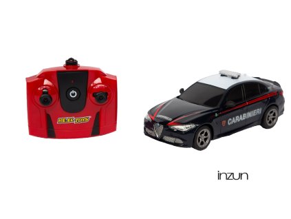 reel toys rc auto alfa romeo giulia quadrifoglio carabinieri 1 24