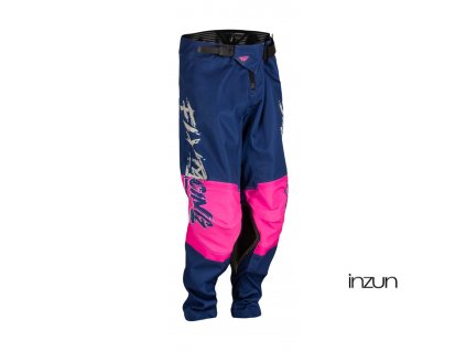 kalhoty KINETIC KHAOS, FLY RACING - USA 2023 dětské (růžová/modrá) (Velikost 24)