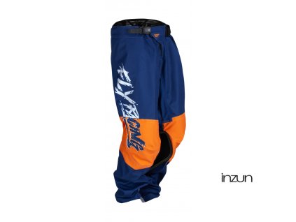 kalhoty KINETIC KHAOS, FLY RACING - USA 2023 dětské (bílá/modrá/oranžová)