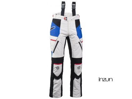 Kalhoty na motorku MBW MEMPHIS PANTS TRICOLOR bílo-černo-modré pánské