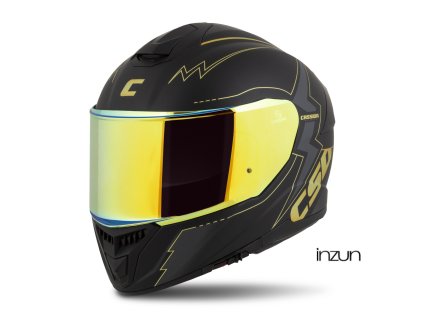 přilba Integral GT 2.1 Flash, CASSIDA (černá matná/metalická zlatá/tmavě šedá) plexi s přípravou pro Pinlock 2026 (Velikost XS (53 až 54 cm))