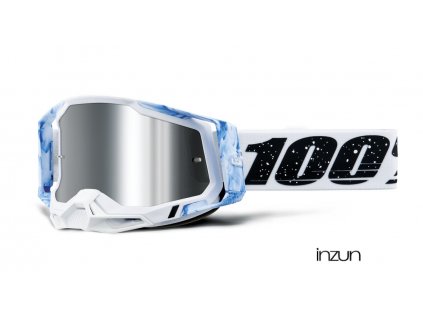 RACECRAFT 100% brýle Mixos, stříbrné plexi