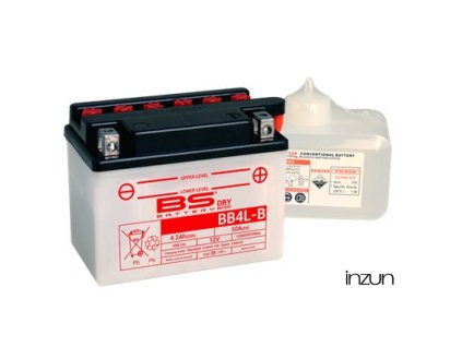 Konvenční motocyklová baterie BS-BATTERY BB4L-B (YB4L-B) Včetně balení kyseliny (Typ Konvenční)