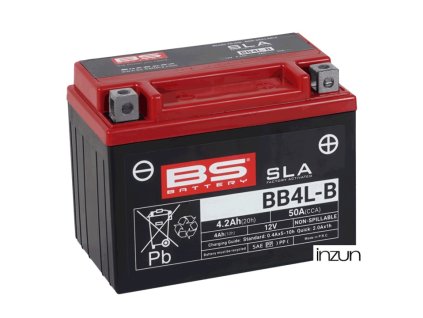 Továrně aktivovaná motocyklová baterie BS-BATTERY BB4L-B (FA) (YB4L-B (FA)) SLA (Typ AGM)