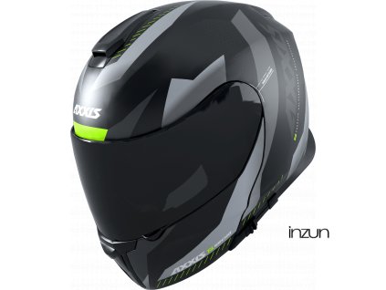 Výklopná helma AXXIS GECKO SV ABS shield b2 lesklá šedá L