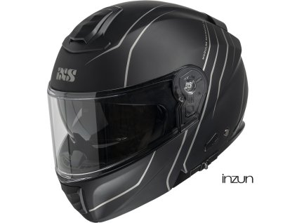 Flip-up helmet iXS iXS 460 FG 2.0 X15901 matt black - grey 2XL
