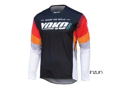 Motokrosový dres YOKO TWO černo/bílo/červené L
