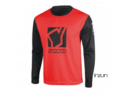 Motokrosový dres YOKO SCRAMBLE černý / červený L