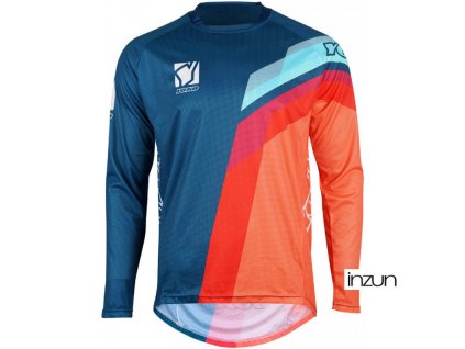 Motokrosový dres YOKO VIILEE modrý / oranžový / modrý L (Velikost S)