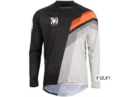 Dětský motokrosový dres YOKO VIILEE černý / bílý / oranžový L (Velikost M)