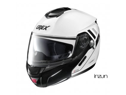Moto helma Grex G9.2 Offset N-com Metal White 12 (Velikost L)