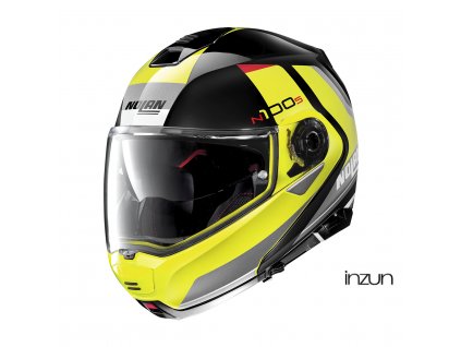 Moto helma Nolan N100-5 Hilltop N-Com Glossy Black 51