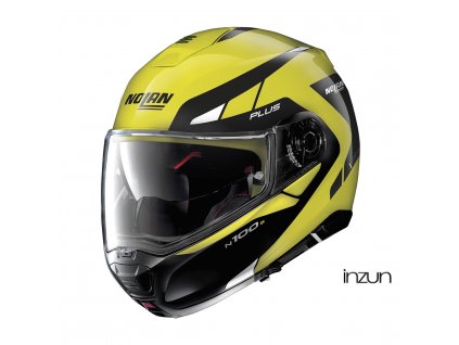 Moto helma Nolan N100-5 Plus Milestone N-Com Led Yellow 55 (Velikost 2XL)