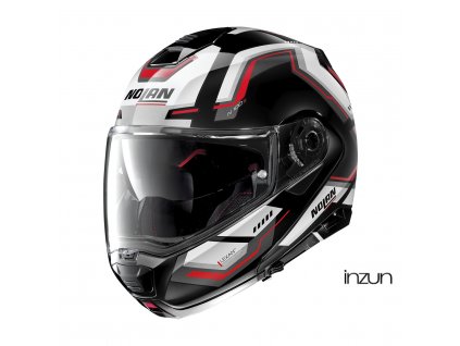 Moto helma Nolan N100-5 Upwind Glossy Black N-Com 61 (Velikost M)