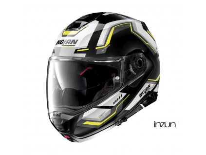 Moto helma Nolan N100-5 Upwind Glossy Black N-Com 62 (Velikost M)