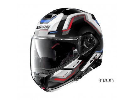 Moto helma Nolan N100-5 Upwind Glossy Black N-Com 63 (Velikost M)