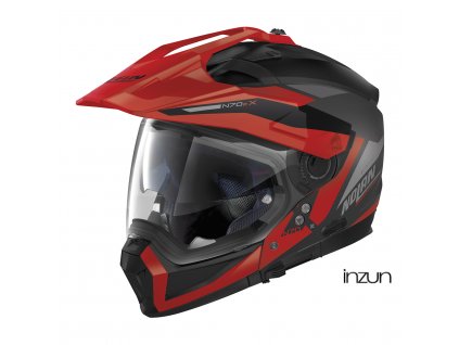 Moto helma Nolan N70-2 X Stunner N-Com Flat Black 50 (Velikost L)