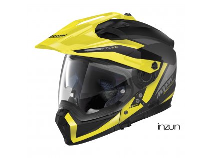 Moto helma Nolan N70-2 X Stunner N-Com Flat Black 51 (Velikost M)