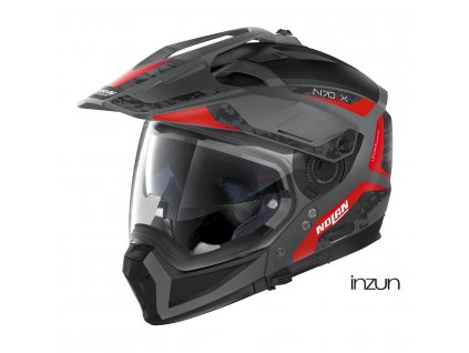 Moto helma Nolan N70-2 X Torpedo N-Com Flat Lava Grey 42 (Velikost XL)