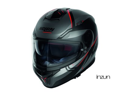 Moto helma Nolan N80-8 Astute N-com Flat Lava GREY 24 (Velikost XL)