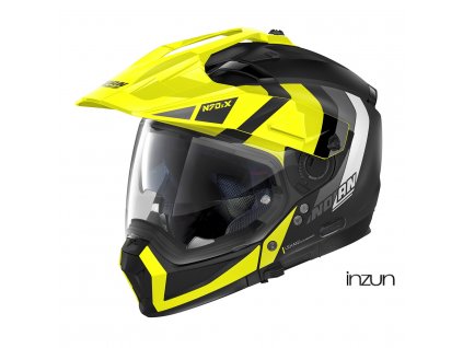 Moto helma Nolan N70-2 X Decurio N-Com Flat Black 30 (Velikost XL)