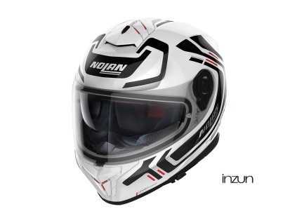 Moto helma Nolan N80-8 Ally N-com Metal White 52 (Velikost L)