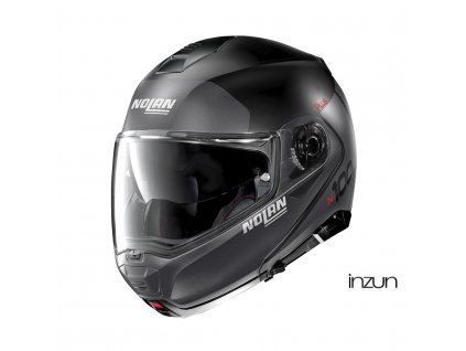 Moto helma Nolan N100-5 Plus Distinctive N-Com Flat Black 21 (Velikost 0)