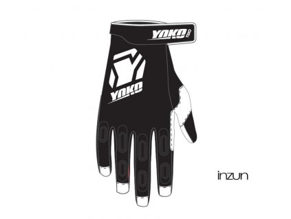 Motokrosové rukavice YOKO TWO černá/bílá L (9)