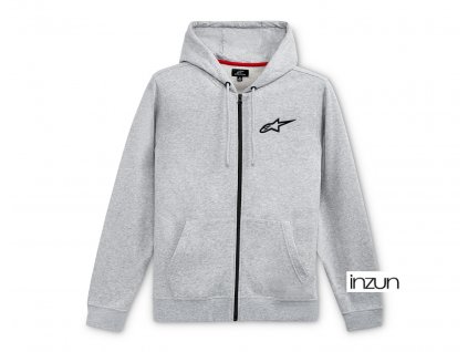 mikina AGELESS CHEST HOODIE, ALPINESTARS (šedá/černá)